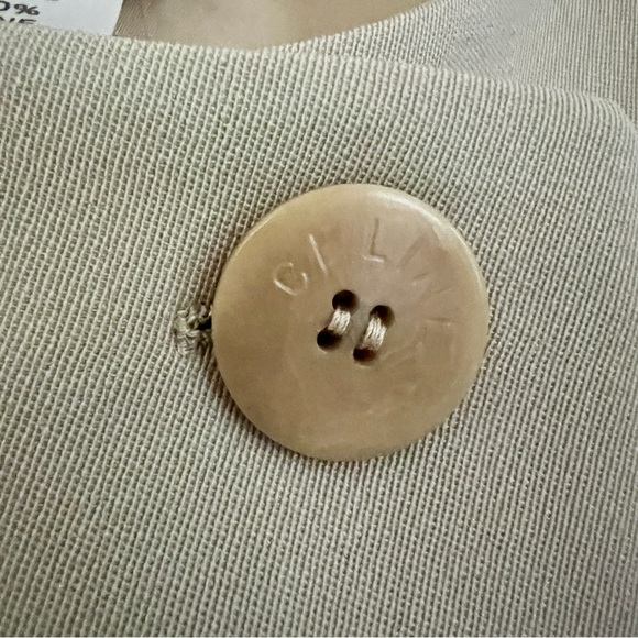 Vintage CELINE 100% Wool Double Breasted Blazer + Wide Leg Pants SET in Beige - Picture 5 of 15